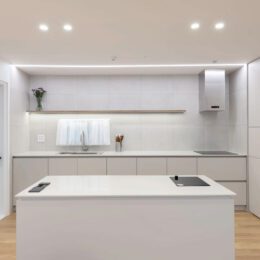 Tủ Bếp Chữ I Đơn Giản Kết Hợp Bàn Ăn TB1036